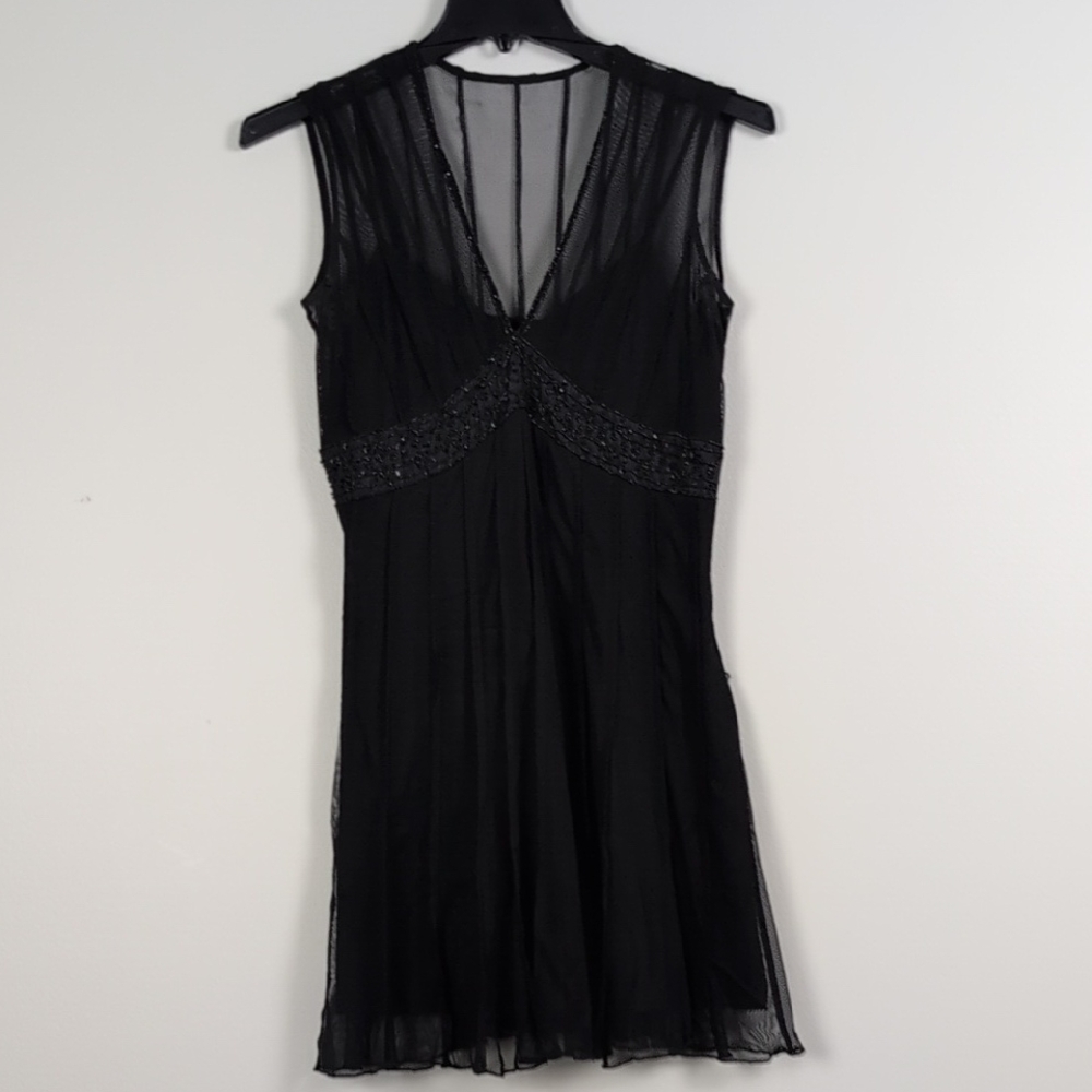 ECI Black Sheer Sleeveless Dress